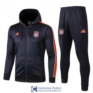 Bayern Munich Chaqueta Capucha Black + Pantalon 2019/2020