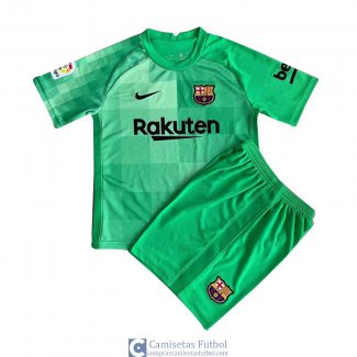 Camiseta Barcelona Ninos Portero Green 2021/2022