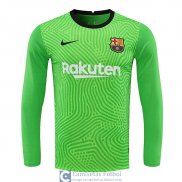 Camiseta Manga Larga Barcelona Portero Green 2020/2021