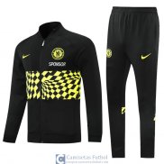 Chelsea Chaqueta Black Yellow + Pantalon Black 2021/2022