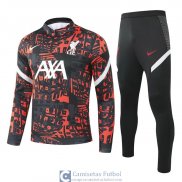 Liverpool Sudadera De Entrenamiento Black Red + Pantalon 2020/2021