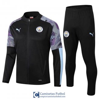 Manchester City Chaqueta Black + Pantalon 2019/2020