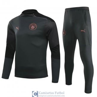 Manchester City Sudadera De Entrenamiento Dark Grey + Pantalon 2