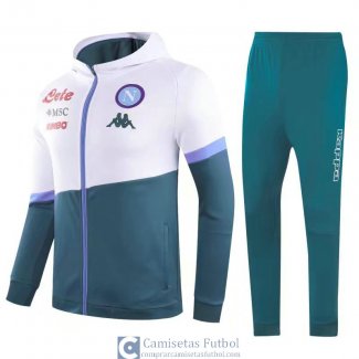 Napoli Chaqueta Capucha White Green+ Pantalon 2020/2021