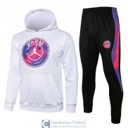 PSG x Jordan Sudadera Capucha White I+ Pantalon Black 2021/2022