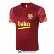 Camiseta Barcelona Training Burgundy 2020/2021