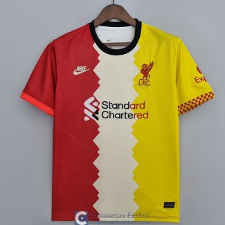 Camiseta Liverpool Training Suit Red Yellow I 2022/2023