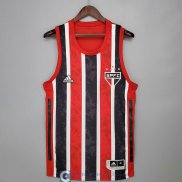 Camiseta Sao Paulo FC Vest Red Black 2021/2022