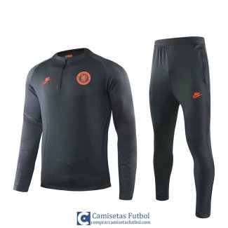 Chelsea Sudadera De Entrenamiento Grey + Pantalon 2019/2020