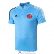 Camiseta Ajax Polo Blue 2020/2021