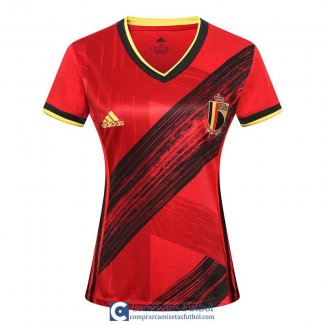 Camiseta Belgica Camiseta Mujer Primera Equipacion EURO 2020