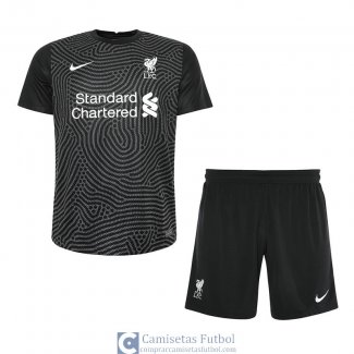 Camiseta Liverpool Ninos Portero Black 2020/2021