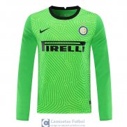 Camiseta Manga Larga Inter Milan Portero Green 2020/2021