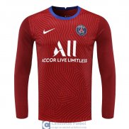 Camiseta Manga Larga PSG Portero Red 2020/2021