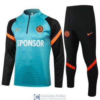 Chelsea Sudadera De Entrenamiento Green + Pantalon Black 2021/2022