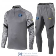 Inter Milan Sudadera De Entrenamiento Grey + Pantalon 2020/2021