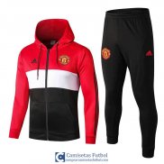 Manchester United Chaqueta Capucha Red + Pantalon 2019/2020