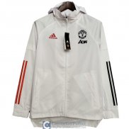 Manchester United Chaqueta Rompevientos White Black Red 2020/202