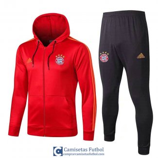 Bayern Munich Chaqueta Capucha Red + Pantalon 2019/2020