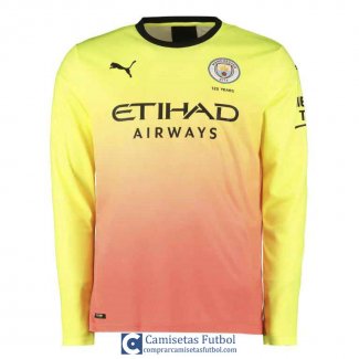 Camiseta Manga Larga Manchester City Tercera Equipacion 2019/202