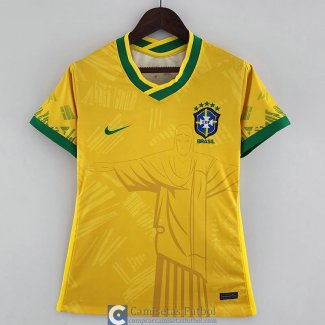 Camiseta Mujer Brasil Classic Yellow I 2022/2023