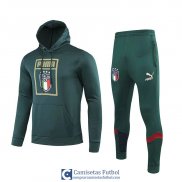 Italia Sudadera Capucha Green + Pantalon 2019/2020