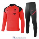 Liverpool Sudadera De Entrenamiento Black Orange + Pantalon 2020/2021