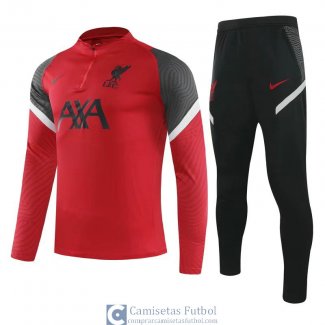 Liverpool Sudadera De Entrenamiento Red + Pantalon Black 2020/2021