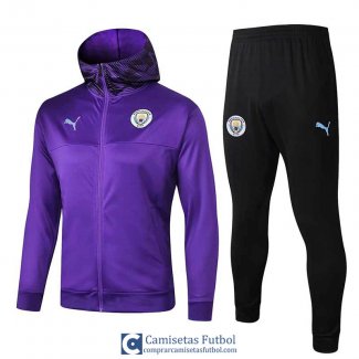 Manchester City Chaqueta Capucha Purple + Pantalon 2019/2020