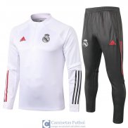 Real Madrid Sudadera De Entrenamiento White + Pantalon 2020/2021