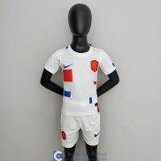 Camiseta Holanda Ninos Segunda Equipacion 2022/2023