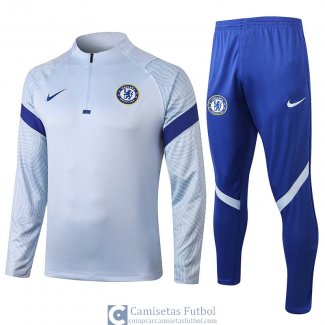 Chelsea Sudadera De Entrenamiento Light Grey + Pantalon 2020/202