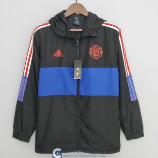 Manchester United Chaqueta Rompevientos Black Blue II 2022/2023