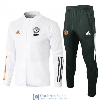 Manchester United Chaqueta White + Pantalon 2020/2021