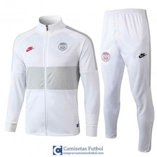 PSG Chaqueta White Grey + Pantalon 2019/2020