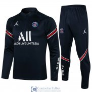 PSG x Jordan Sudadera De Entrenamiento Royal + Pantalon Royal 2021/2022